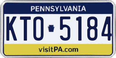 PA license plate KTO5184