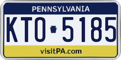 PA license plate KTO5185