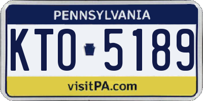 PA license plate KTO5189