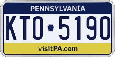 PA license plate KTO5190