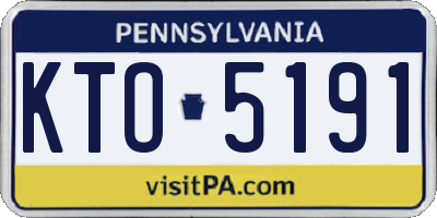 PA license plate KTO5191