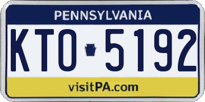 PA license plate KTO5192