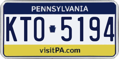 PA license plate KTO5194