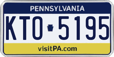 PA license plate KTO5195