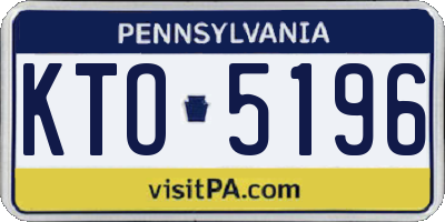 PA license plate KTO5196