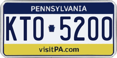 PA license plate KTO5200