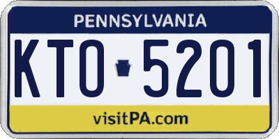 PA license plate KTO5201