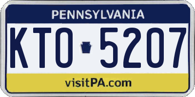 PA license plate KTO5207