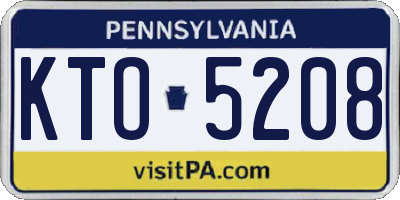 PA license plate KTO5208