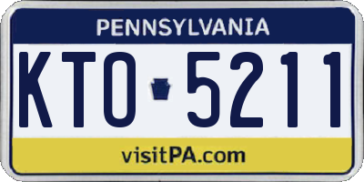 PA license plate KTO5211