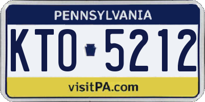 PA license plate KTO5212
