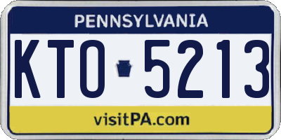 PA license plate KTO5213
