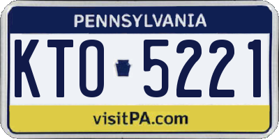 PA license plate KTO5221