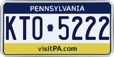 PA license plate KTO5222
