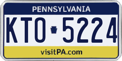 PA license plate KTO5224