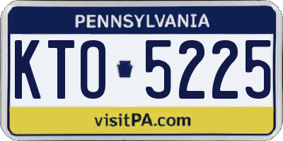 PA license plate KTO5225