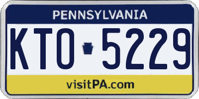 PA license plate KTO5229