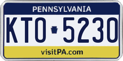 PA license plate KTO5230
