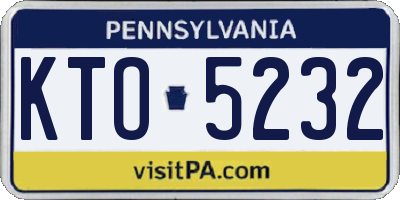 PA license plate KTO5232
