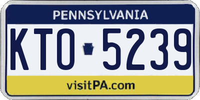 PA license plate KTO5239