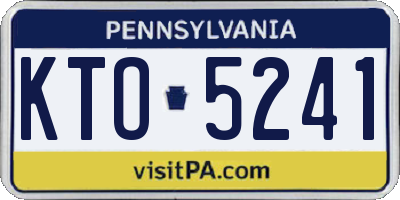 PA license plate KTO5241