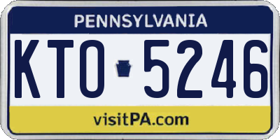 PA license plate KTO5246