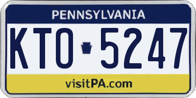 PA license plate KTO5247