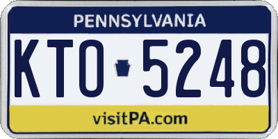 PA license plate KTO5248