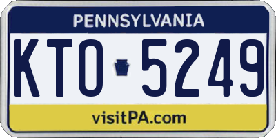 PA license plate KTO5249