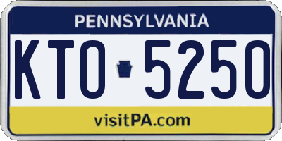 PA license plate KTO5250