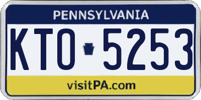 PA license plate KTO5253