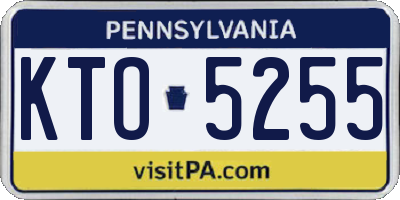 PA license plate KTO5255