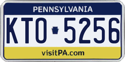 PA license plate KTO5256