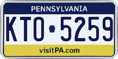 PA license plate KTO5259