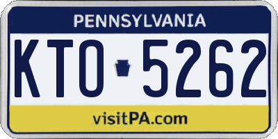PA license plate KTO5262