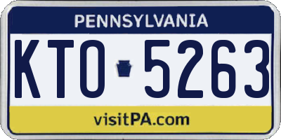 PA license plate KTO5263