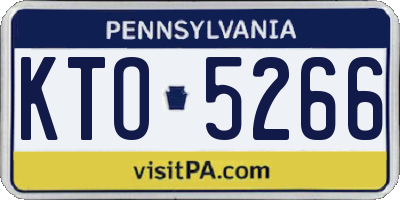 PA license plate KTO5266