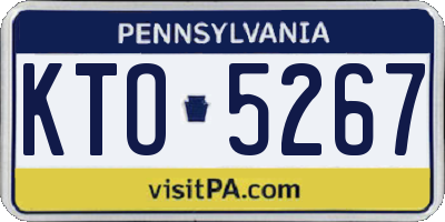 PA license plate KTO5267