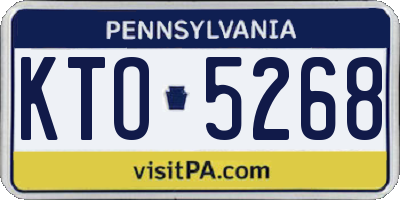 PA license plate KTO5268