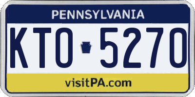 PA license plate KTO5270
