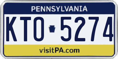 PA license plate KTO5274