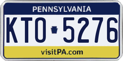 PA license plate KTO5276