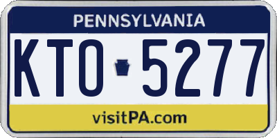 PA license plate KTO5277