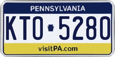 PA license plate KTO5280