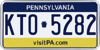 PA license plate KTO5282