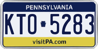 PA license plate KTO5283