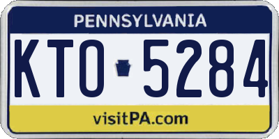 PA license plate KTO5284