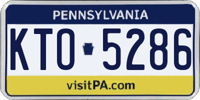 PA license plate KTO5286