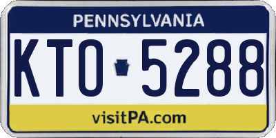 PA license plate KTO5288