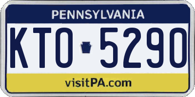 PA license plate KTO5290
